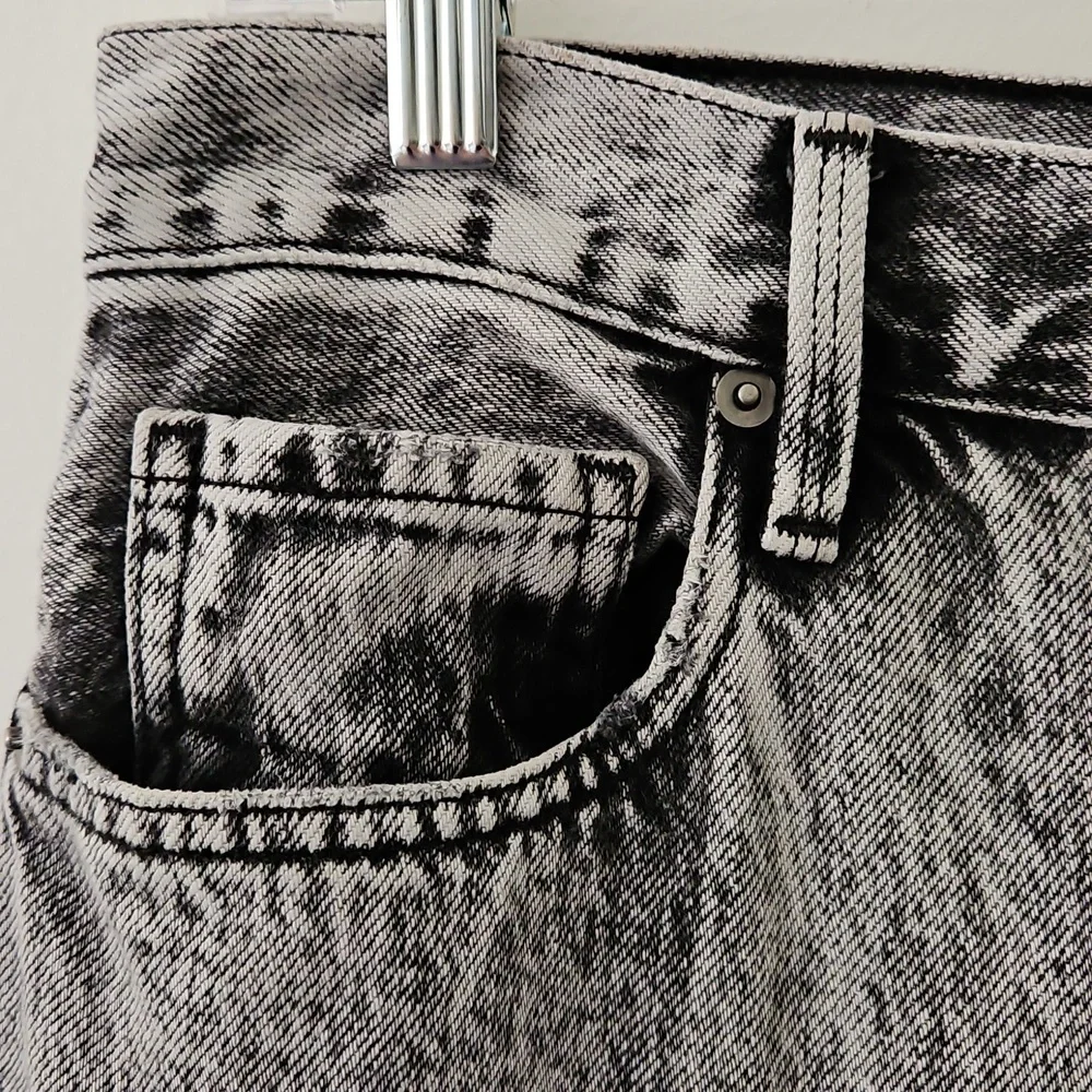 Frame Le Original Black Gray Acid Wash Cropped Jeans Size‎ 26 - Picture 5 of 16